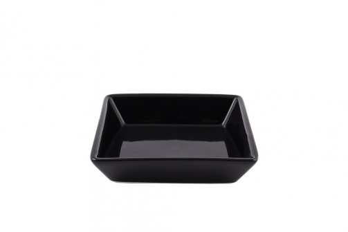 Talerz Aperitif,10 x 10 x 2,4 cm, czarny , żaroodporny