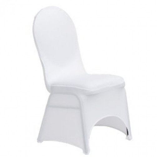 Pokrowiec na krzesło bankietowe, biały, stretch