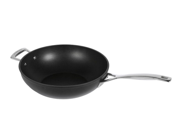 Patelnia Wok z płaskim dnem indukcyjna, śr. 30 cm